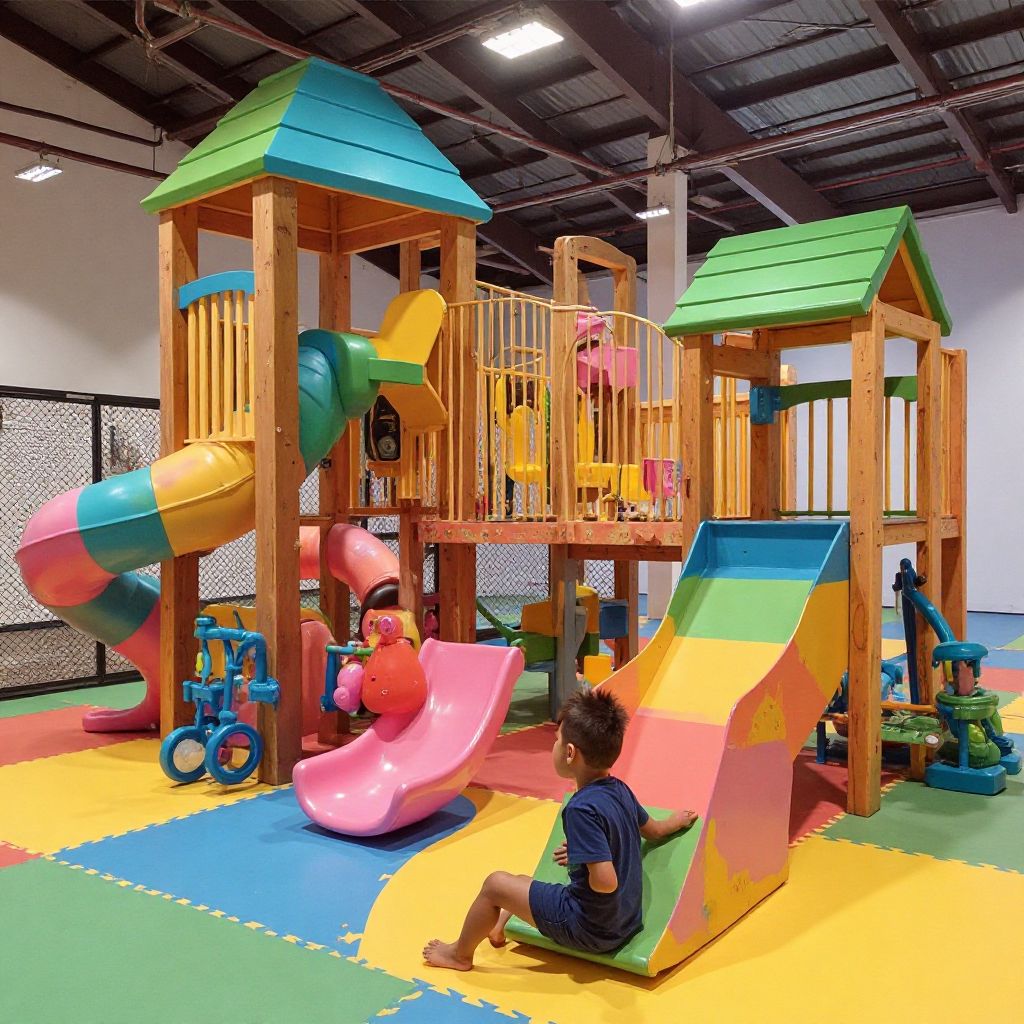 Bright colorful play equipment